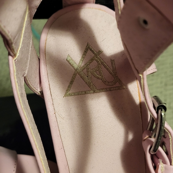 YRU Pink Nightcall Platform Sandal Heels - Picture 3 of 6